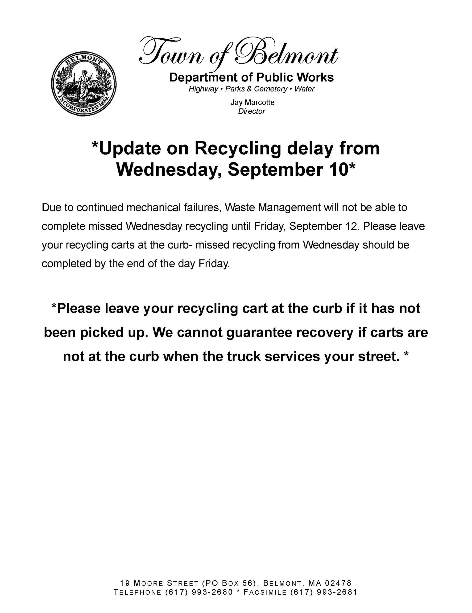 Recycling delay update