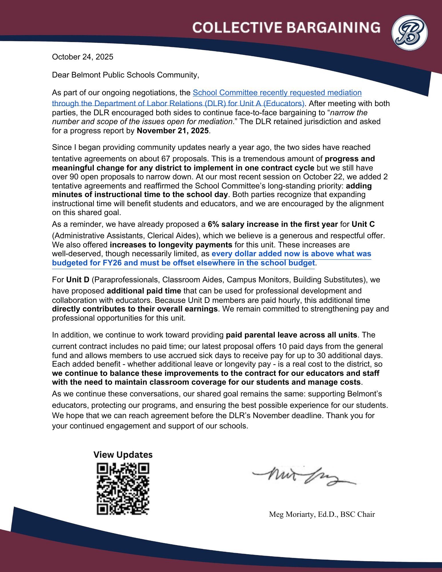 Collective Bargaining Report October 2025