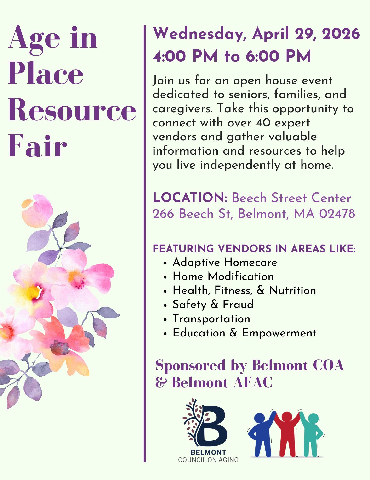 2026 Age in Place Resource Fair Flyer