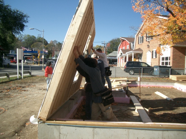 Habitat for Humanity Workers framing home
